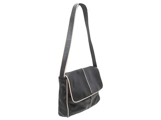 Loewe Leder-Klapptasche Black & Cream Schwarz - Ansicht 2