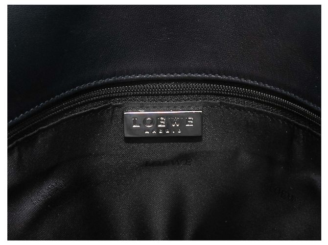 Loewe Leder-Klapptasche Black & Cream Schwarz - Ansicht 6