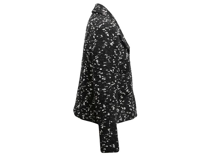 Vintage Black & White Chanel Fall/Winter 2002 Wool Tweed Jacket Size FR 44 - view 2