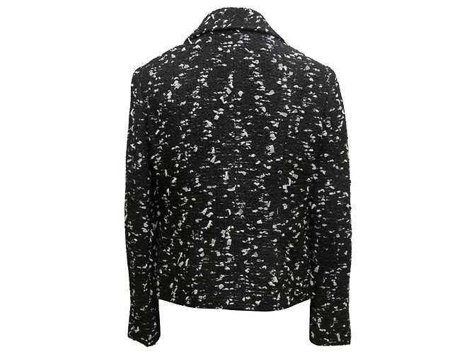 Vintage Black & White Chanel Fall/Winter 2002 Wool Tweed Jacket Size FR 44 - view 3