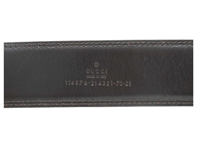 Gucci Interlocking GG Ledergürtel braun Größe US XS - Ansicht 4