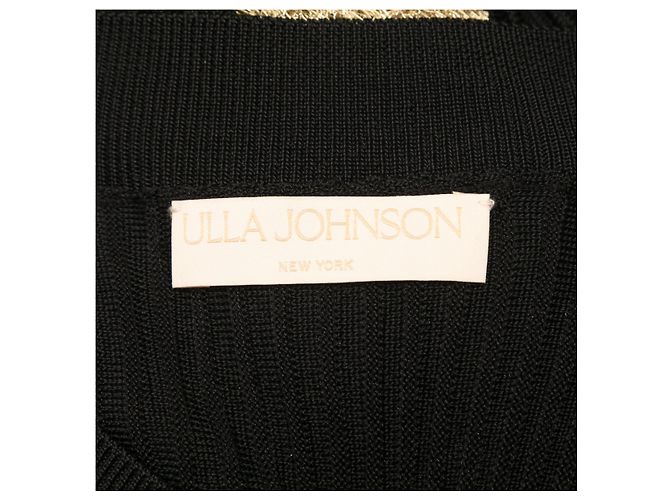 Ulla Johnson Strick-Maxikleid Schwarz & Gold Größe US S - Ansicht 4