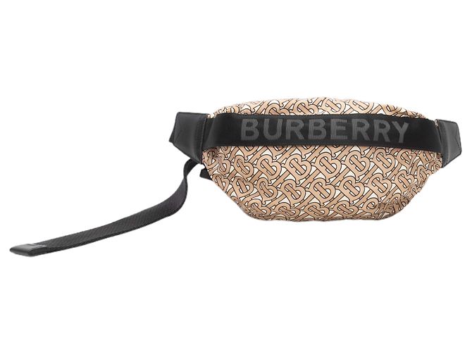 borsello da vita Burberry con stampa logo Tan & Multicolor Cammello - vista 2