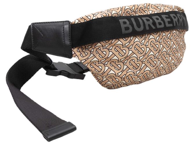 borsello da vita Burberry con stampa logo Tan & Multicolor Cammello - vista 3