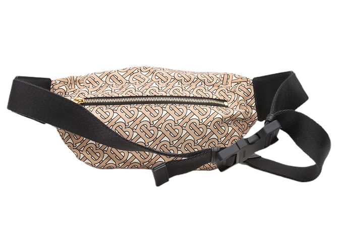 borsello da vita Burberry con stampa logo Tan & Multicolor Cammello - vista 4