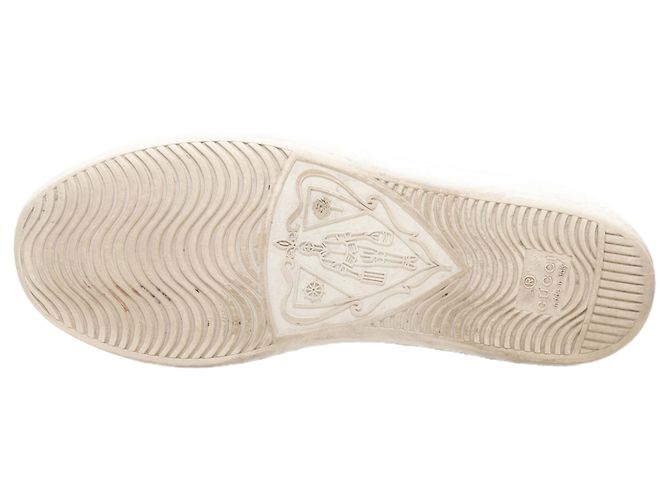 Sapatilhas baixas Gucci brancas e multicoloridas com detalhes em pele de cobra Tamanho 35 Branco - vista 5