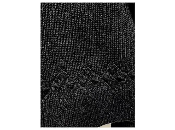 Chanel Schwarzer Strickpullover aus Baumwolle mit Cut-out Detail Gr. 38 Mehrfarben - Ansicht 5