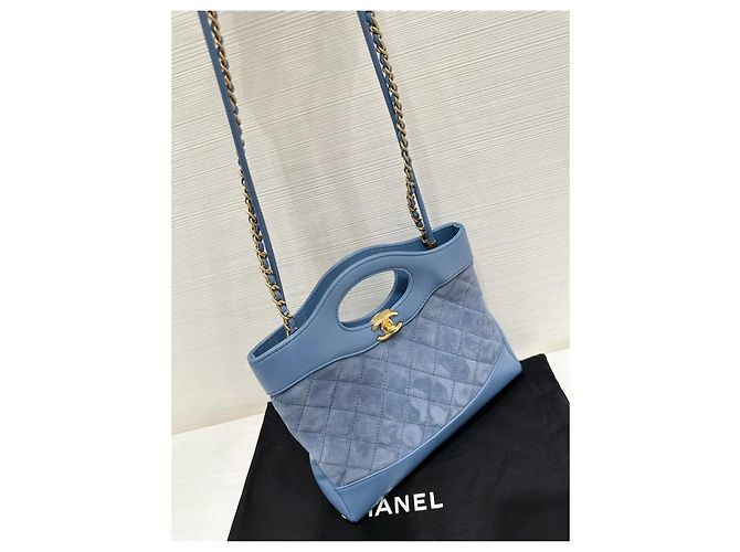 Chanel 31 Handtasche Navy Wildleder Mehrfarben - Ansicht 2