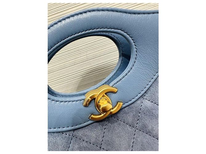 Chanel 31 Handtasche Navy Wildleder Mehrfarben - Ansicht 3