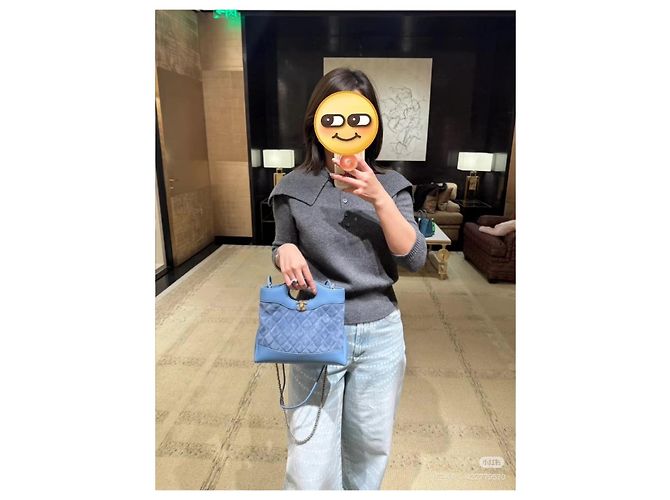 Chanel 31 Handtasche Navy Wildleder Mehrfarben - Ansicht 8