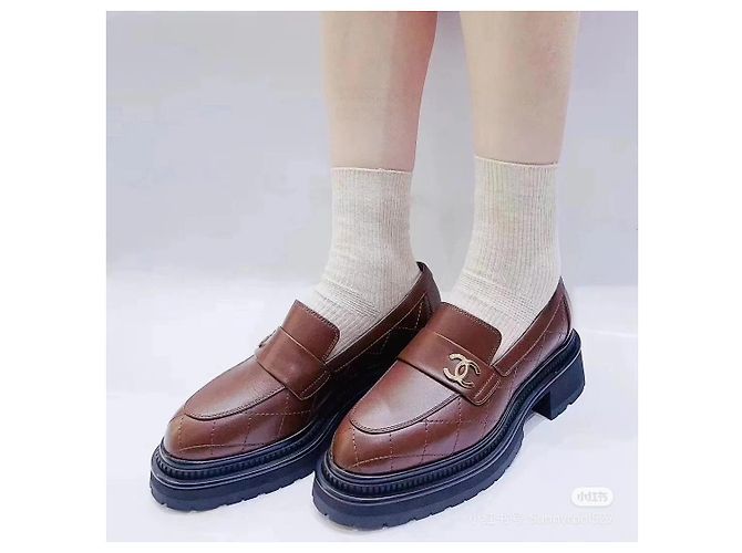 Chanel Ballerine in Pelle Marrone Taglia 35.5 Multicolore - vista 9