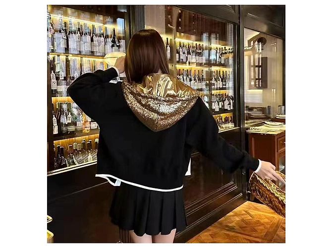 Pull Chanel en coton avec sequins Taille 38 Multicolore - vue 6