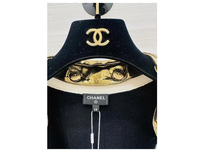 Pull Chanel en coton avec sequins Taille 38 Multicolore - vue 7