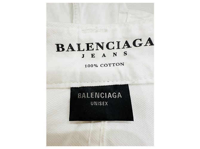 Pantalones Balenciaga de denim blanco Multicolor - vista 3