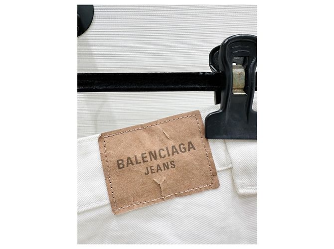 Pantalones Balenciaga de denim blanco Multicolor - vista 5