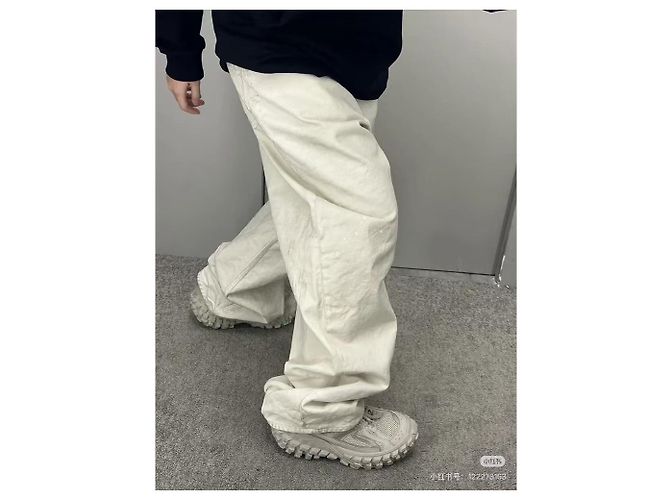 Pantalones Balenciaga de denim blanco Multicolor - vista 8
