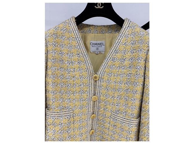 Falda Chanel de tweed amarillo talla 36 Multicolor - vista 4