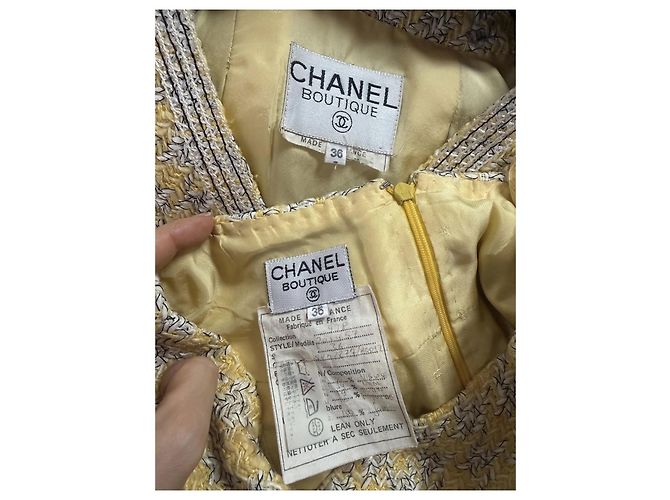 Falda Chanel de tweed amarillo talla 36 Multicolor - vista 8