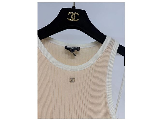 Abito Chanel in cotone con logo double C Multicolore - vista 2
