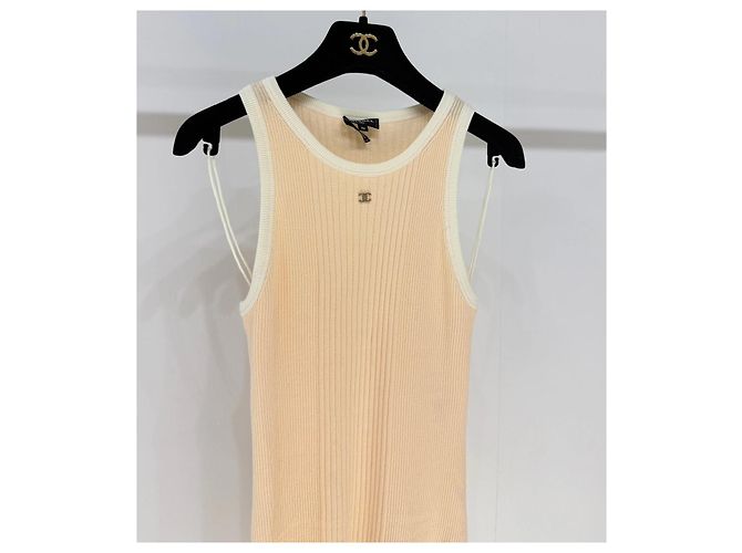 Abito Chanel in cotone con logo double C Multicolore - vista 3