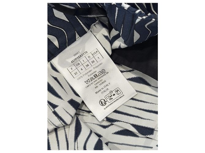 Autre Marque Dior Hose Navy aus Polyester Mehrfarben - Ansicht 3