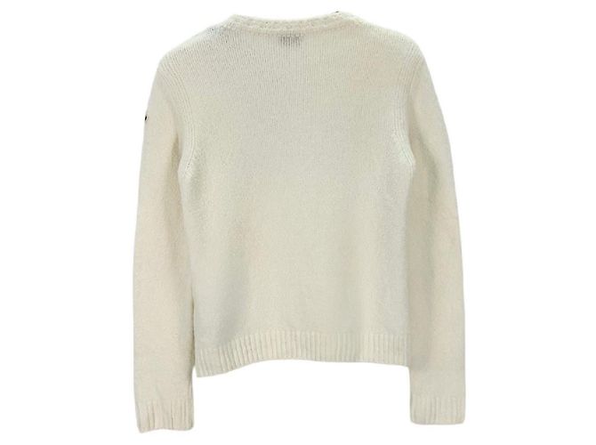 Malha Moncler de lã branca Multicor - vista 2