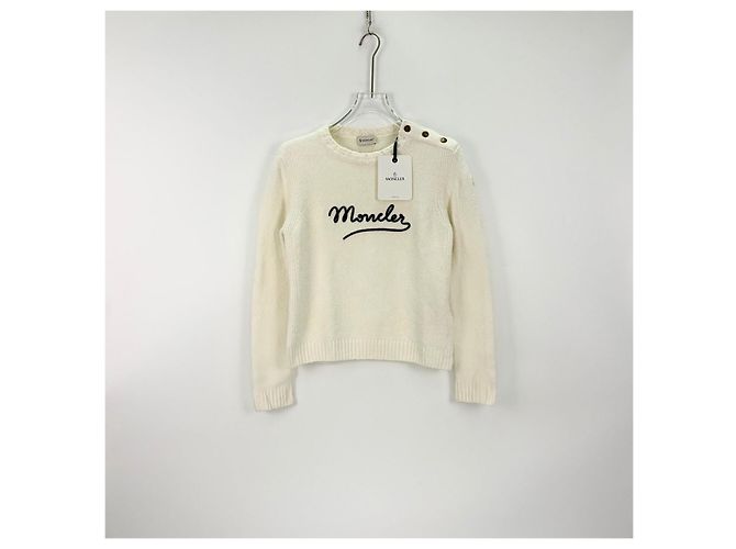 Malha Moncler de lã branca Multicor - vista 3