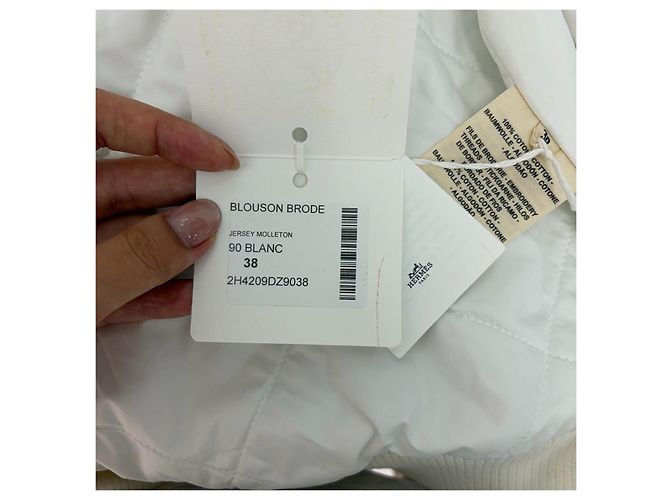 Hermès Cotton Jacket White Multiple colors - view 7