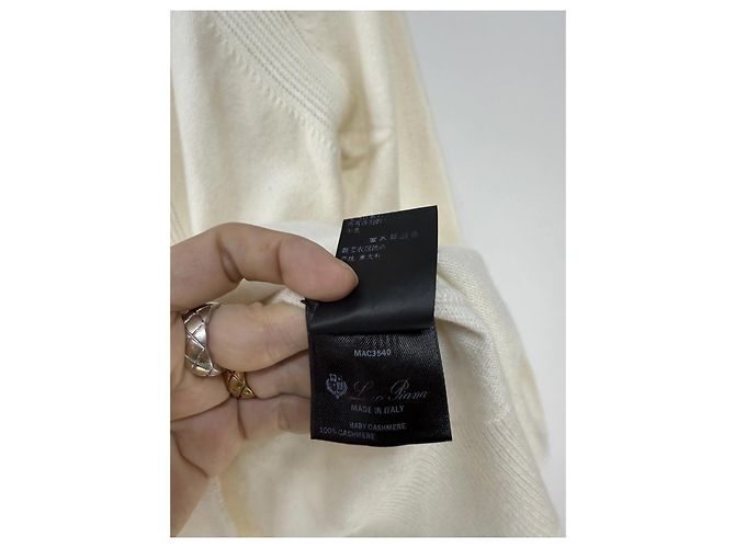 Loro Piana Strickwaren aus Kaschmir Ecru Mehrfarben - Ansicht 6