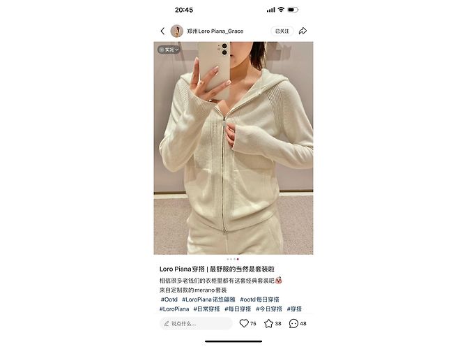 Loro Piana Strickwaren aus Kaschmir Ecru Mehrfarben - Ansicht 8