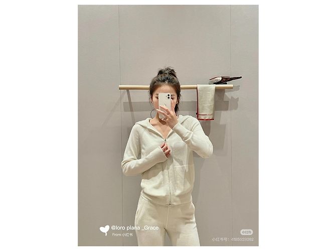 Loro Piana Strickwaren aus Kaschmir Ecru Mehrfarben - Ansicht 9