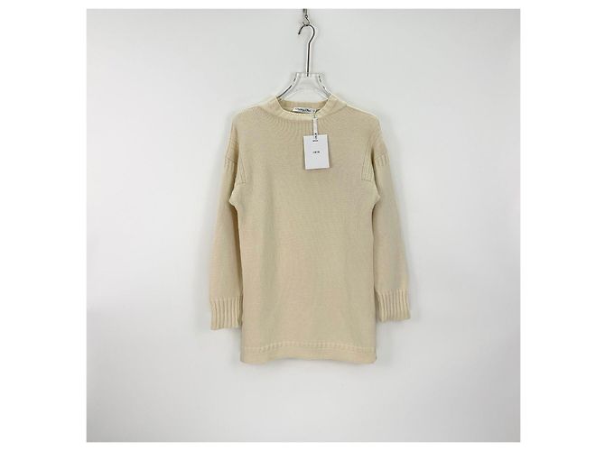 Autre Marque Dior Strickpullover aus weißer Wolle mit Stickerei Mehrfarben - Ansicht 3