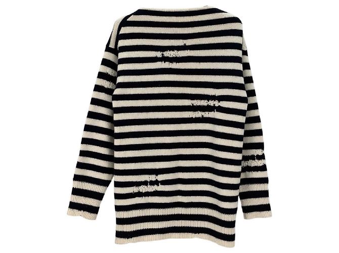 Autre Marque Pull Dior en cachemire rayé avec détails brodés Multicolore - vue 2