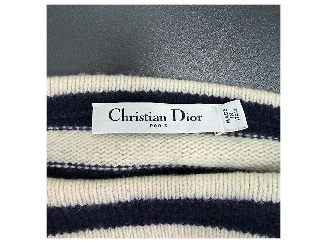 Autre Marque Pull Dior en cachemire rayé avec détails brodés Multicolore - vue 5