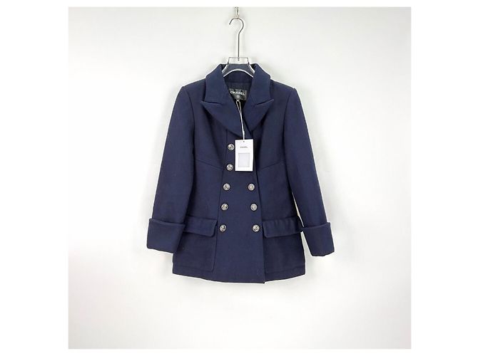 Chanel Navy Tweed Double Breasted Jacket Multiple colors - view 3