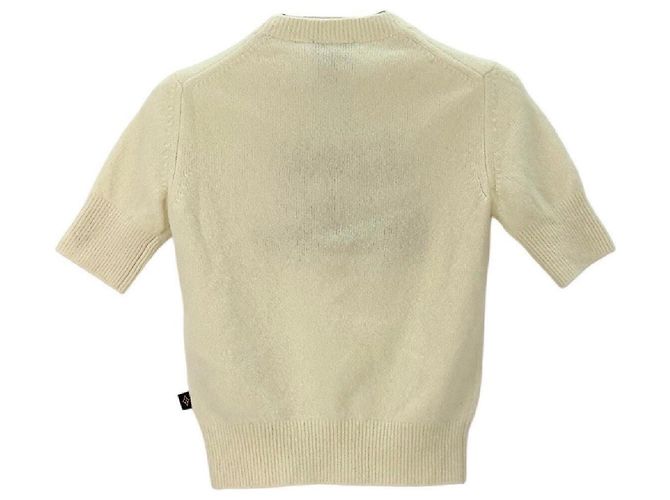 Top Louis Vuitton de Lana Blanco de Manga Corta Multicolor - vista 2