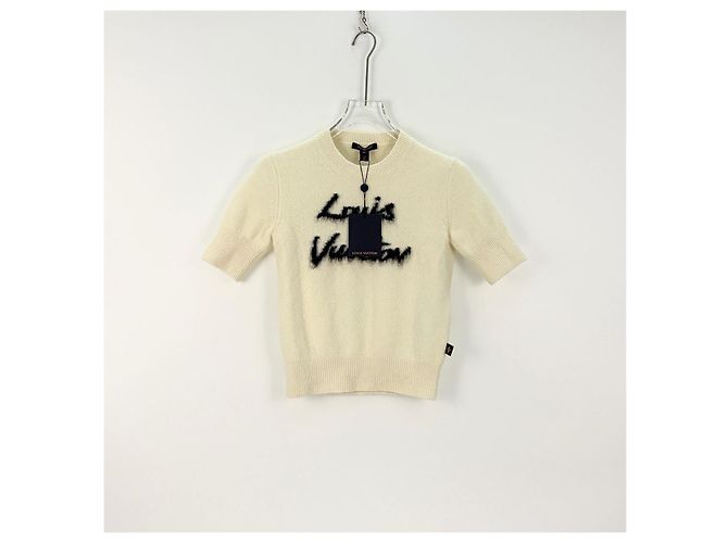 Top Louis Vuitton de Lana Blanco de Manga Corta Multicolor - vista 3