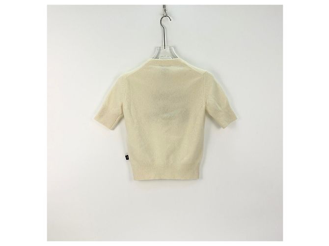 Top Louis Vuitton de Lana Blanco de Manga Corta Multicolor - vista 4