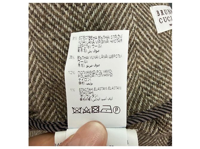 Pantalones Burberry de lana marrón con cinturón Multicolor - vista 7