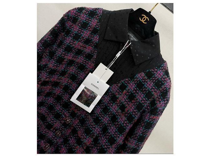 Chanel Tweed Kleid Mehrfarbig Größe 36 Mehrfarben - Ansicht 2