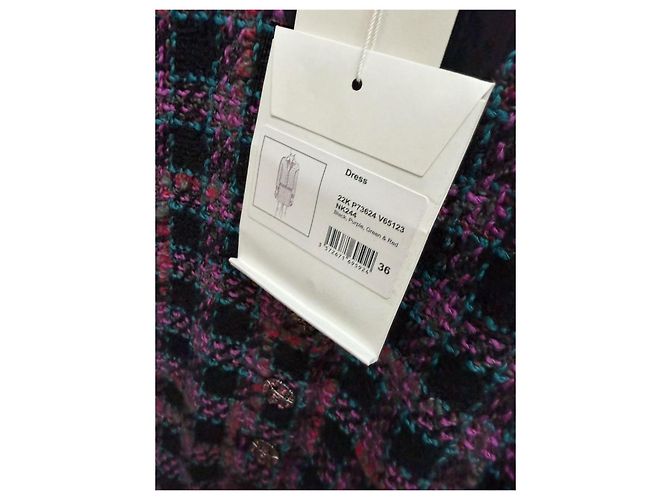 Chanel Tweed Kleid Mehrfarbig Größe 36 Mehrfarben - Ansicht 7