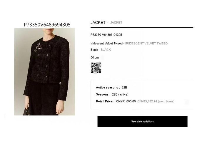 Chanel Black Tweed Double Breasted Jacket Multiple colors - view 2