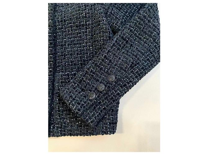 Chanel Black Tweed Double Breasted Jacket Multiple colors - view 3