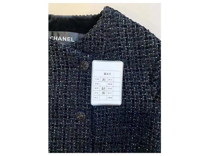 Chanel Black Tweed Double Breasted Jacket Multiple colors - view 6