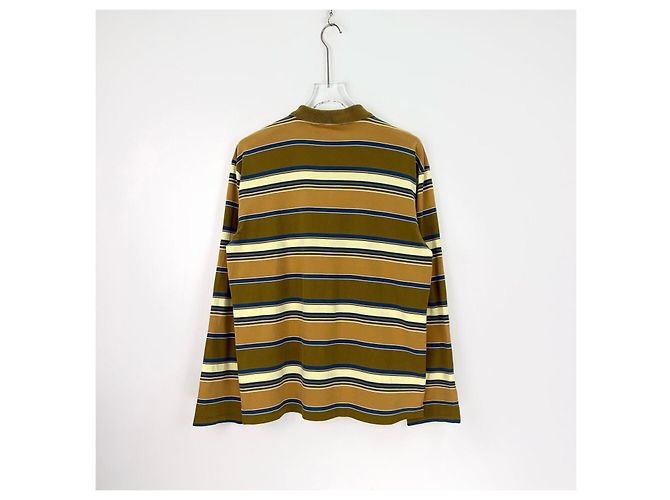 Top Miu Miu a Righe in Cotone Giallo a Manica Lunga Multicolore - vista 4