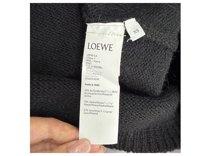 Malha de lã Loewe Preta Multicor - vista 6