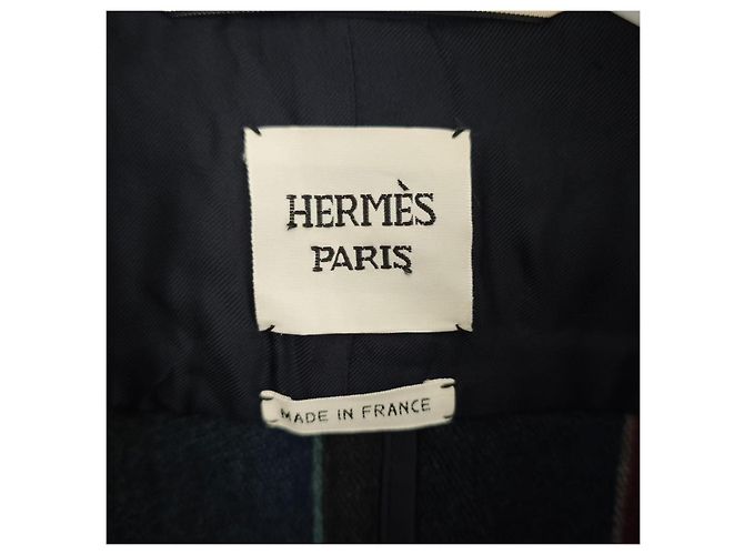 Abrigo Hermès Navy de Cachemira Mujer Talla 34 Multicolor - vista 5