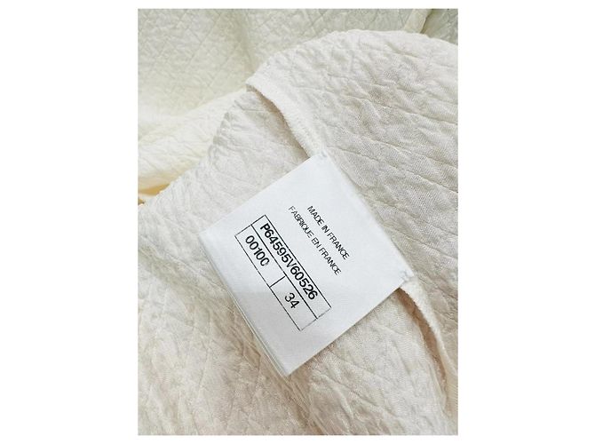 Chanel Metiers d'Art Tweed Oberteil Weiß Kamelie Mehrfarben - Ansicht 5