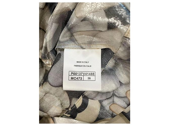 Chanel Seiden Oberteil Chair Show mit Logo Mehrfarben - Ansicht 5