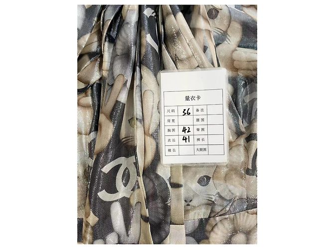 Chanel Seiden Oberteil Chair Show mit Logo Mehrfarben - Ansicht 7